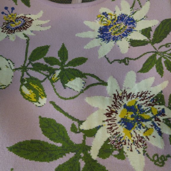 NEW OSCAR DE LA RENTA Jacquard-Knit Passionflower Dress size XS #1177 - Picture 10 of 12